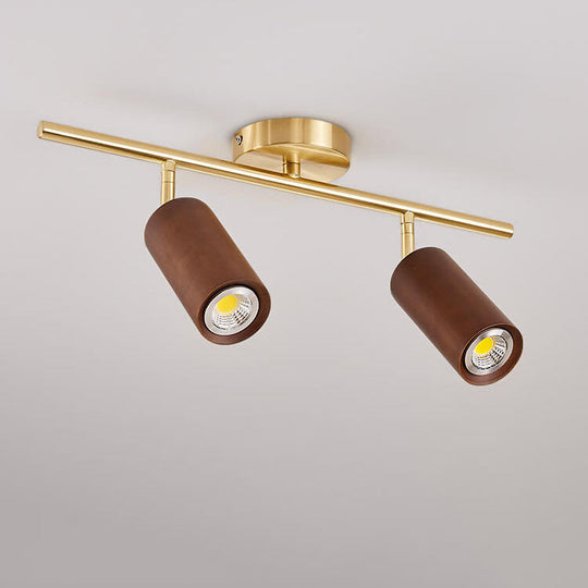 SpotLuxe | Elegante LED-Spots auf Walnussschiene Decorique.de
