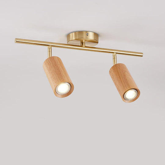 SpotLuxe | Elegante LED-Spots auf Walnussschiene Decorique.de