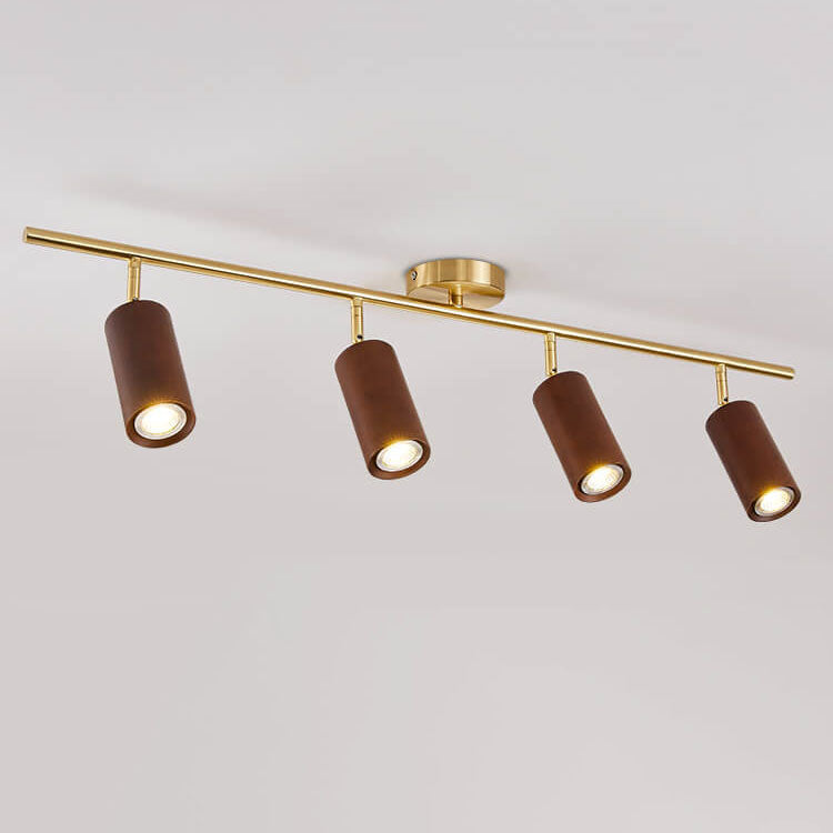 SpotLuxe | Elegante LED-Spots auf Walnussschiene Decorique.de