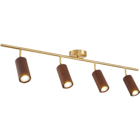 SpotLuxe | Elegante LED-Spots auf Walnussschiene Decorique.de