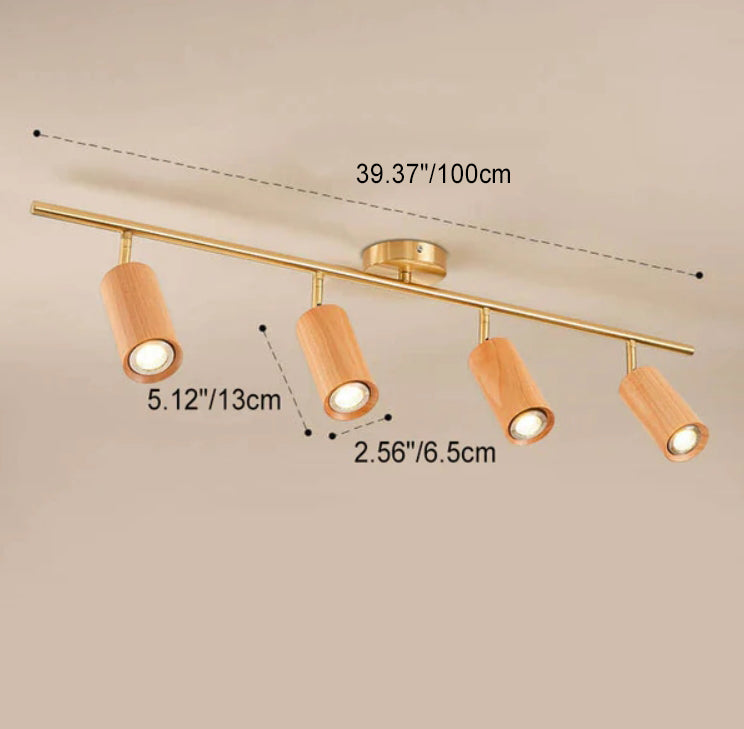 SpotLuxe | Elegante LED-Spots auf Walnussschiene Decorique.de