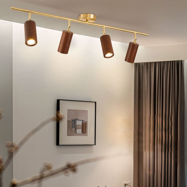 SpotLuxe | Elegante LED-Spots auf Walnussschiene Decorique.de