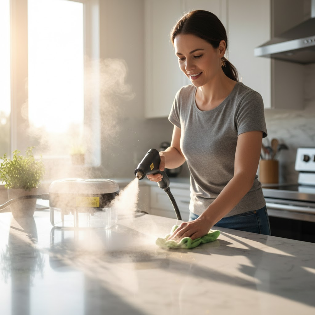 SteamMax | 2500W Hochdruck-Dampfreiniger mit Handschuhen Decorique.de