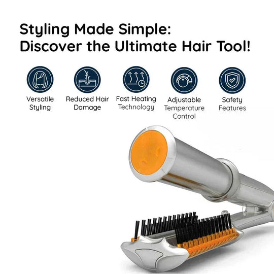 StylePro | Professioneller 2-in-1 rotierender Haarglätter-Bürste Decorique.de