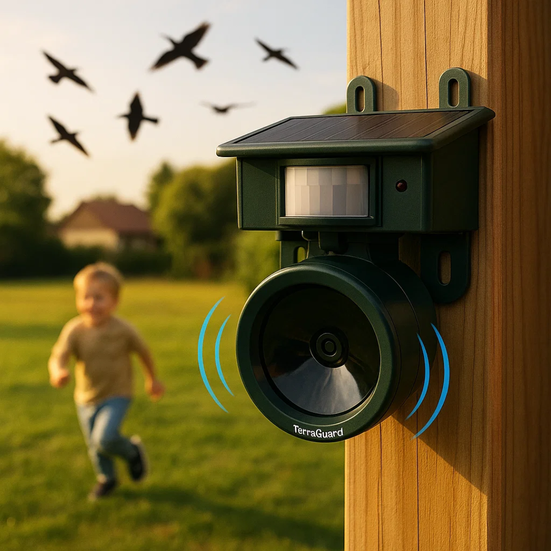 TerraGuard | Wetterfester Vogelvertreiber mit PIR & Solarenergie Decorique.de