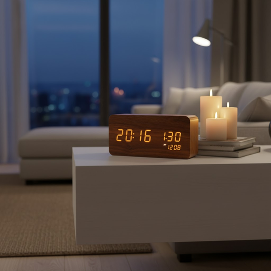 TimeWood | Digitale Holzuhr mit LED-Anzeige, Lautlos-Funktion & modernem Design Decorique.de