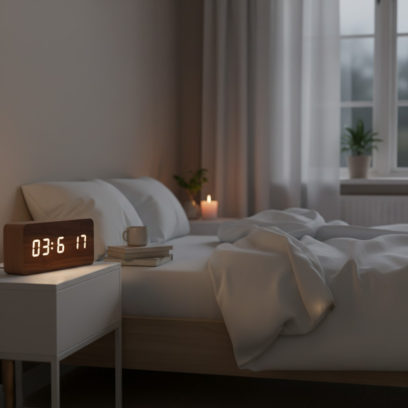 TimeWood | Digitale Holzuhr mit LED-Anzeige, Lautlos-Funktion & modernem Design Decorique.de
