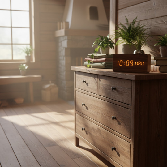 TimeWood | Digitale Holzuhr mit LED-Anzeige, Lautlos-Funktion & modernem Design Decorique.de