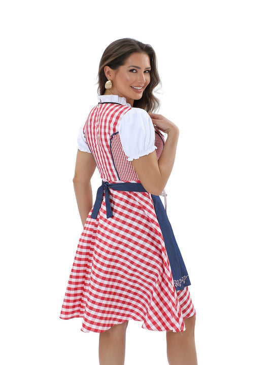 Trachtenflair | Traditionelles Festkleid mit Karomuster Decorique.de
