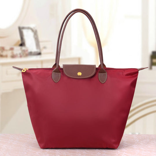 VeraTote | Oxford Schultertasche – Schick & Langlebig Dunkelrot Decorique.de
