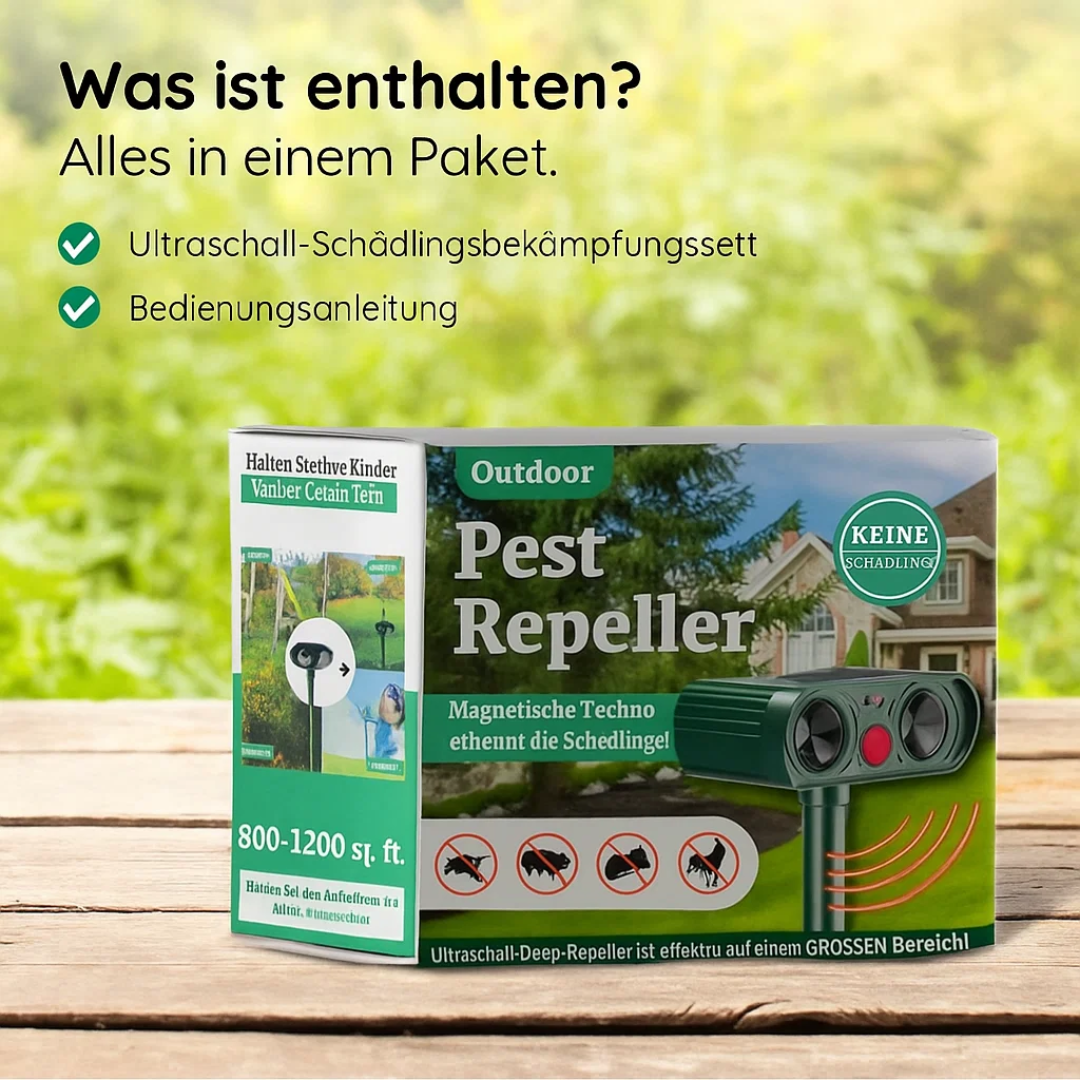 WildGuard | Solarbetriebener und Ultraschall-Tiervertreiber Decorique.de